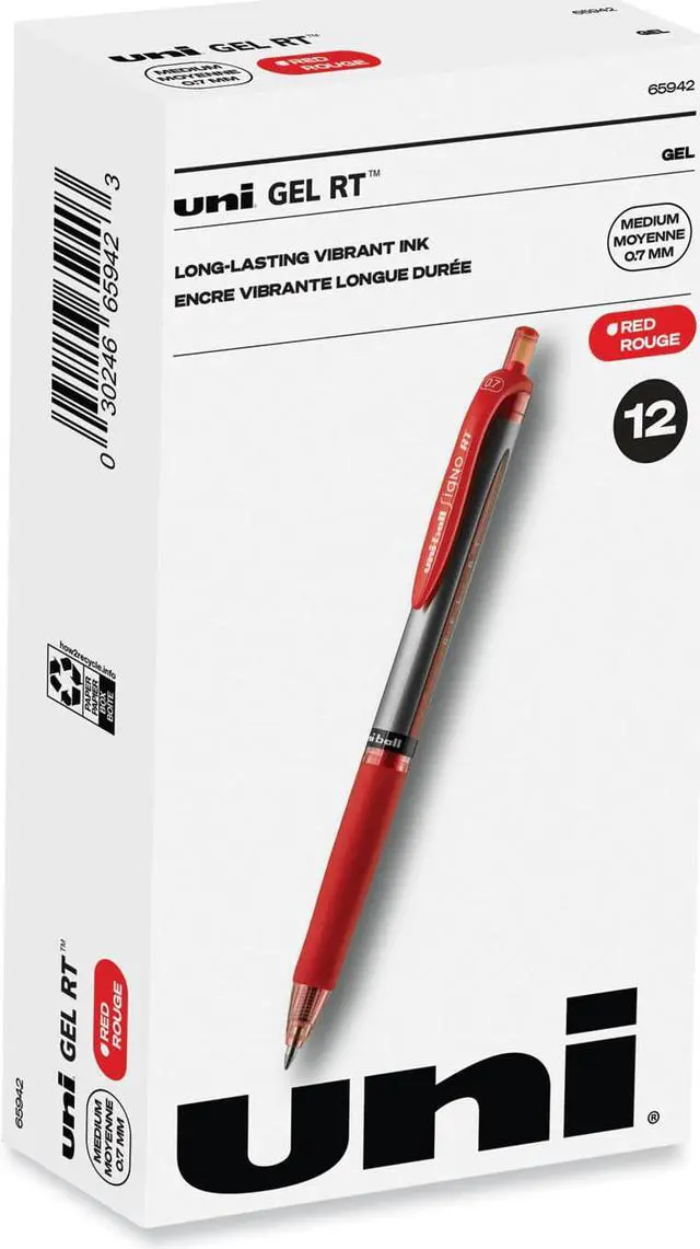 Alt view image 3 of 3 - uni-ball Signo Retractable Gel Pen ,PEN,UNI-BLL,GELRT .7,RD