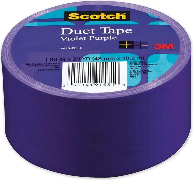 Alt view image 9 of 18 - 3m 20 Yards Violet Purple Duct Tape  920-PPL-C