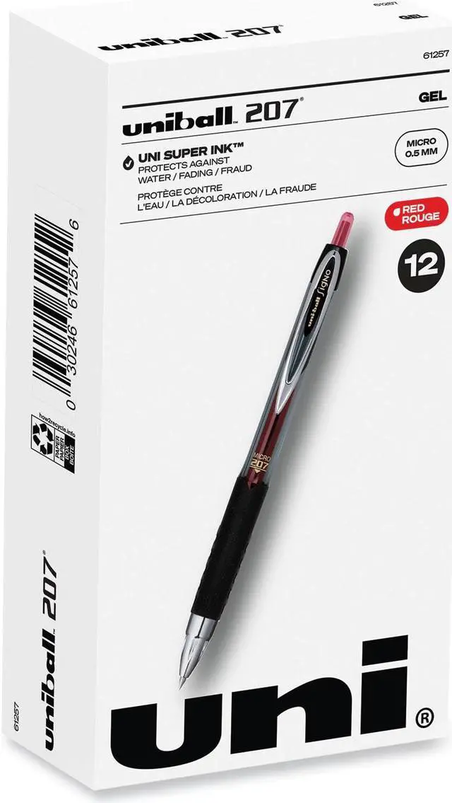 Alt view image 3 of 6 - uni-ball Signo 207 Retractable Gel Pen ,PEN,UNI-BALL 207 GEL,RD