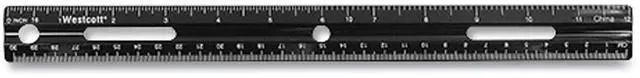 Alt view image 6 of 9 - Acme Plastic Ruler Recycled 12"L Inch/Metric Black 41015