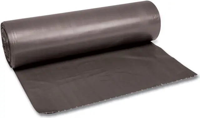 Main image of Boardwalk Low-Density Waste Can Liners 56 gal Gray 100/Carton H8647SGKR01