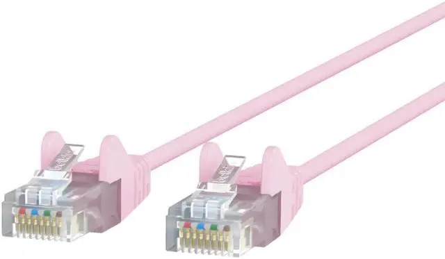 Main image of Belkin CE001B05-PNK-S 5 ft. Cat 6 Pink 28 AWG UTP Snagless Patch Network Cable