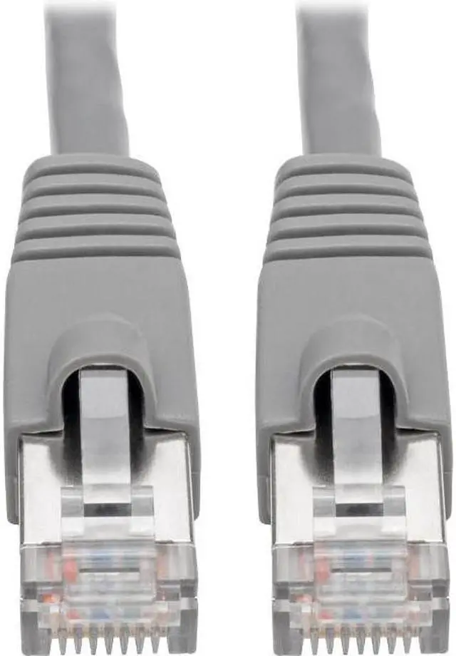 Alt view image 5 of 10 - Tripp Lite N262-001-GY Cat6A 10G-Certified Snagless Shielded Stp Network Patch Cable (Rj45 M/M) , Poe, Gray, 1 Ft. - Patch Cable (Dte) - Rj-45 (M) To Rj-45 (M) - 1 Ft - Stp - Cat 6A - Ieee 802.3Af -