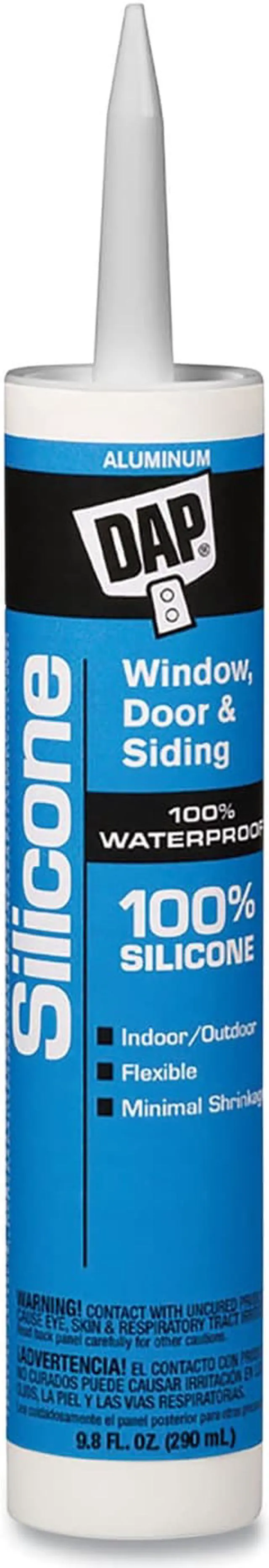 Alt view image 3 of 5 - DAP 08643 100% Silicone Window & Door Sealant, Aluminum, 9.8 oz.