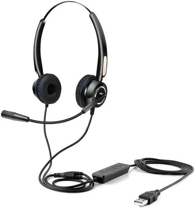 Main image of Movee: USB Headset W/ Remote On-Ear Wired 6.9' Cable