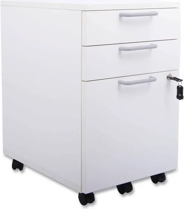 Main image of Union & Scale  Essentials Mobile Pedestal File 3-Drawers White UN56980