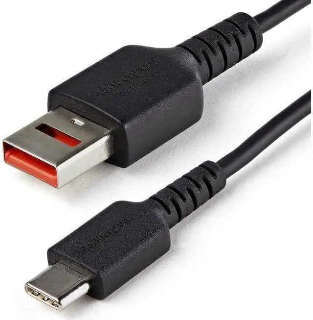 Main image of StarTech.com 3ft (1m) Secure Charging Cable - USB-A to USB-C Data Blocker Charge-Only Cable - No-Data Power-Only Charger Cable for Phone/Tablet - Data Blocking USB Protector Adapter Cable (USBSCHAC1M)