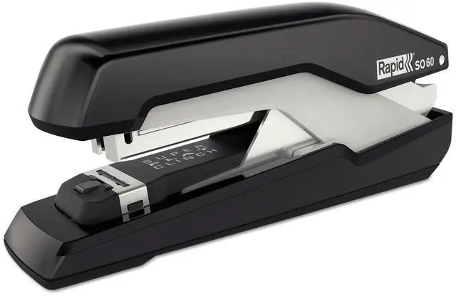 Alt view image 2 of 8 - Rapid Supreme Omnipress SO60 Heavy-Duty Full Strip Stapler Black/Gray 5000590