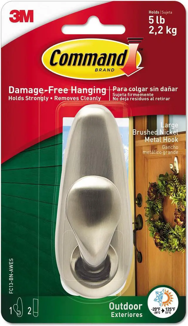 Alt view image 8 of 10 - Command Outdoor Forever Classic Large Metal Hook FC13BNAW
