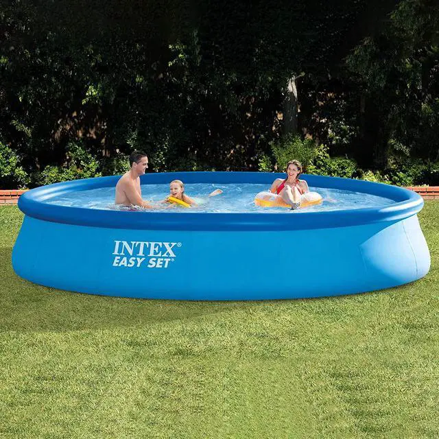 Alt view image 8 of 12 - Intex Easy Set 15ft x 33in Inflatable Kid Family Swimming Pool with Filter Pump