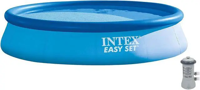 Alt view image 2 of 19 - Intex 28141EH 13ft x 33" Easy Set Inflatable Swimming Pool w/530 GPH Filter Pump