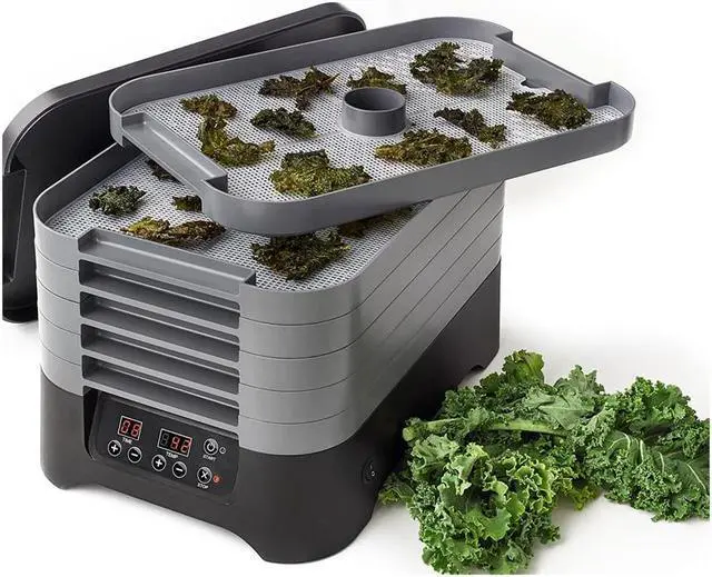 Alt view image 4 of 8 - Excalibur STS60B 6-Tray Stackable Electric Food Dehydrator with Digital Control