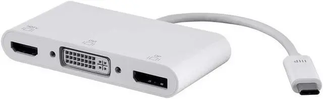 Alt view image 3 of 8 - Monoprice USB-C to HDMI Adapter- Black Mirror Display Resolutions Up To 4K @30Hz to - Select Series