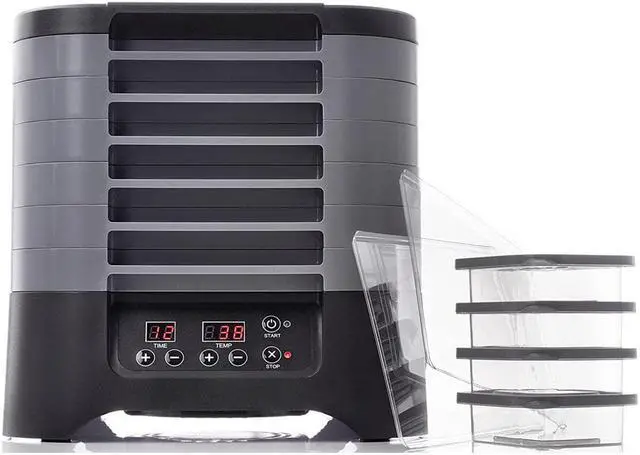 Alt view image 5 of 8 - Excalibur STS60B 6-Tray Stackable Electric Food Dehydrator with Digital Control