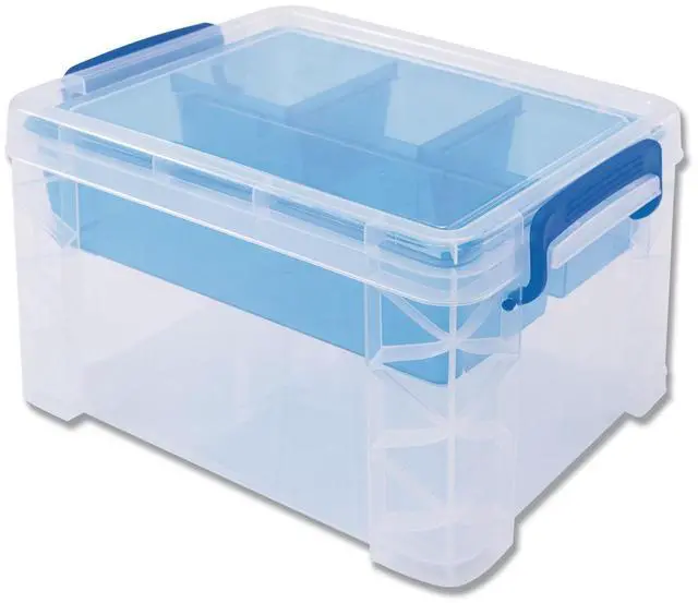 Alt view image 2 of 19 - Advantus Box,Storage,5 Comp,Clr 37375