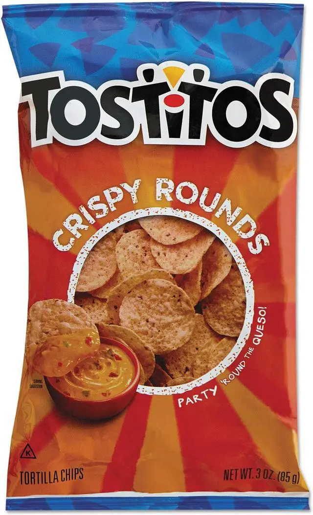 Alt view image 3 of 3 - Tortilla Chips Crispy Rounds, 3 Oz Bag, 28/carton