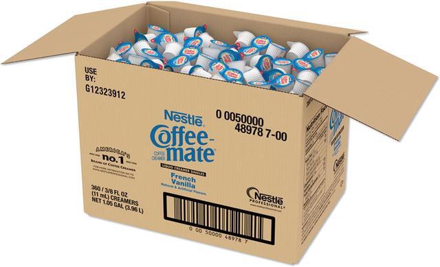 Liquid Coffee Creamer, French Vanilla, 0.38 oz Mini Cups, 360 Cups/Carton Liquid Coffee Creamer, French Vanilla, 0.38 oz Mini Cups, 360 Cups/Carton