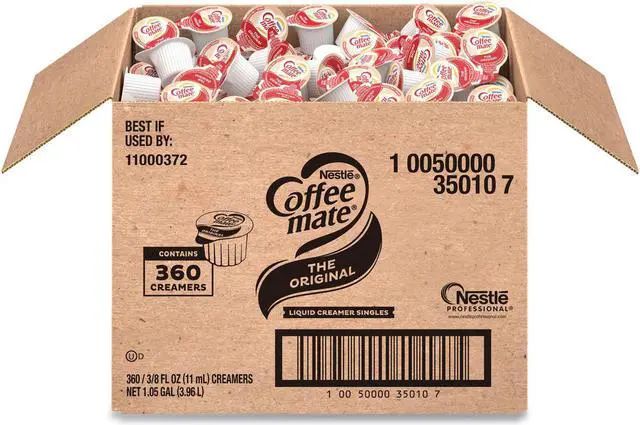 Alt view image 3 of 3 - Coffee Mate Liquid Coffee Creamer, Original, 0.38 Oz Mini Cups, 360/Carton 35010