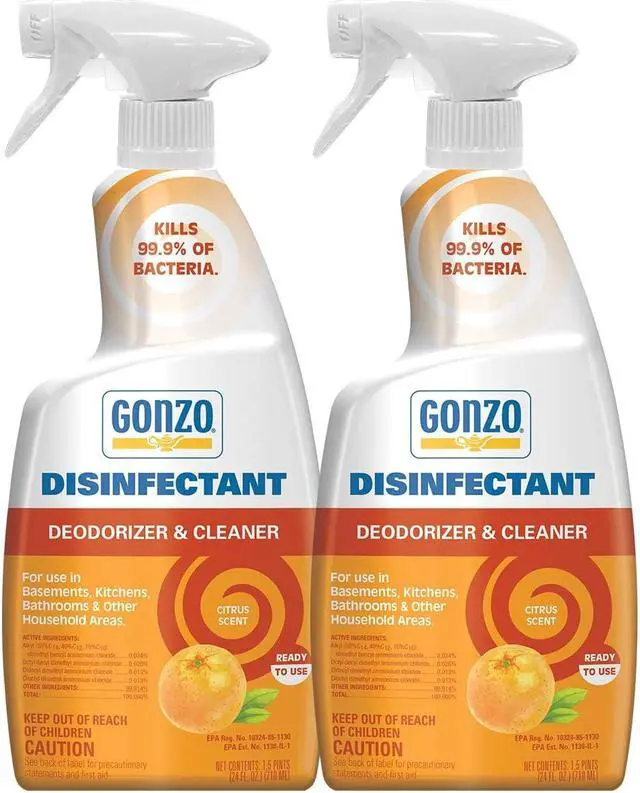 Main image of Gonzo Natural Magic Disinfectant & Deodorizer, Citrus Scent 24oz Bottle (2 Pack)