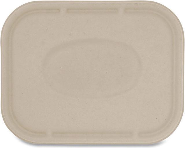 Fiber Lids for Fiber Containers, 7.8 x 10.1 x 0.5, Natural, Paper, 400/Carton