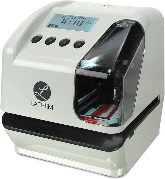 Alt view image 2 of 14 - Lathem Time LT5000 Electronic Time And Date Stamp, Electronic, Cool Gray