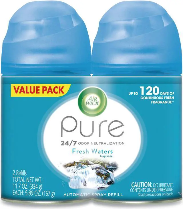 Alt view image 3 of 8 - Reckitt Benckiser 82093 FreshMatic Ultra Spray Refill, Fresh Waters, 6.17oz Aerosol