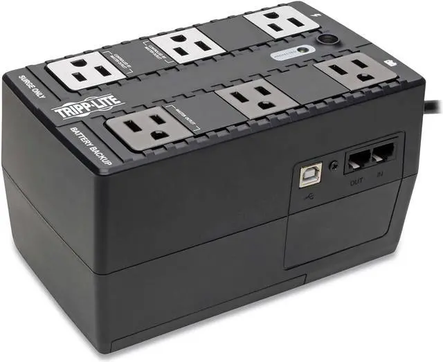 Alt view image 9 of 15 - Tripp Lite UPS 350VA 180W Eco Green Battery Back Up Compact 120V USB RJ11  350 VA180 W  120 V AC 120 V AC  Desktop  3 x NEMA 515R 3 x NEMA 515R