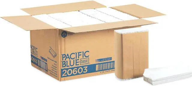 Main image of PACIFIC BLUE BASIC C-FOLD PAPER TOWELS,10 1/10X13 1/5, WHITE, 240/PACK,10 PKS/CT