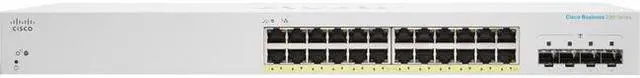 Main image of Cisco CBS220-24P-4G 24-Port Gigabit PoE+ Compliant Managed Network Switch with SFP