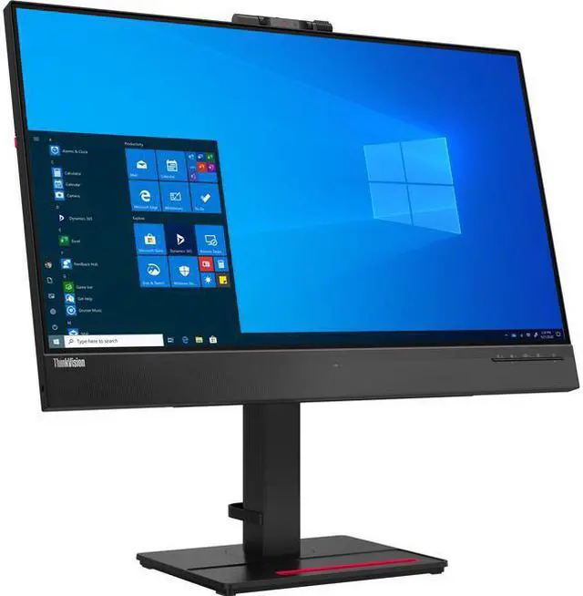 Alt view image 10 of 11 - Lenovo ThinkVision T27hv-20 27" 2560 x 1440 2K IPS HDMI DisplayPort USB-C Built-In Speakers/Mic Webcam Tilt Swivel Pivot Height Adjust VESA VoIP Monitor