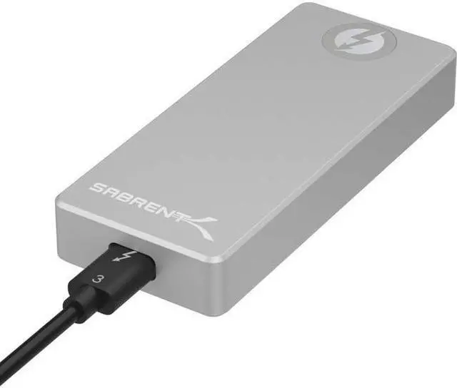 Alt view image 8 of 8 - SABRENT Thunderbolt 3 Certified M.2 NVMe SSD Tool Free Solid Aluminum Enclosure (EC-T3NS)