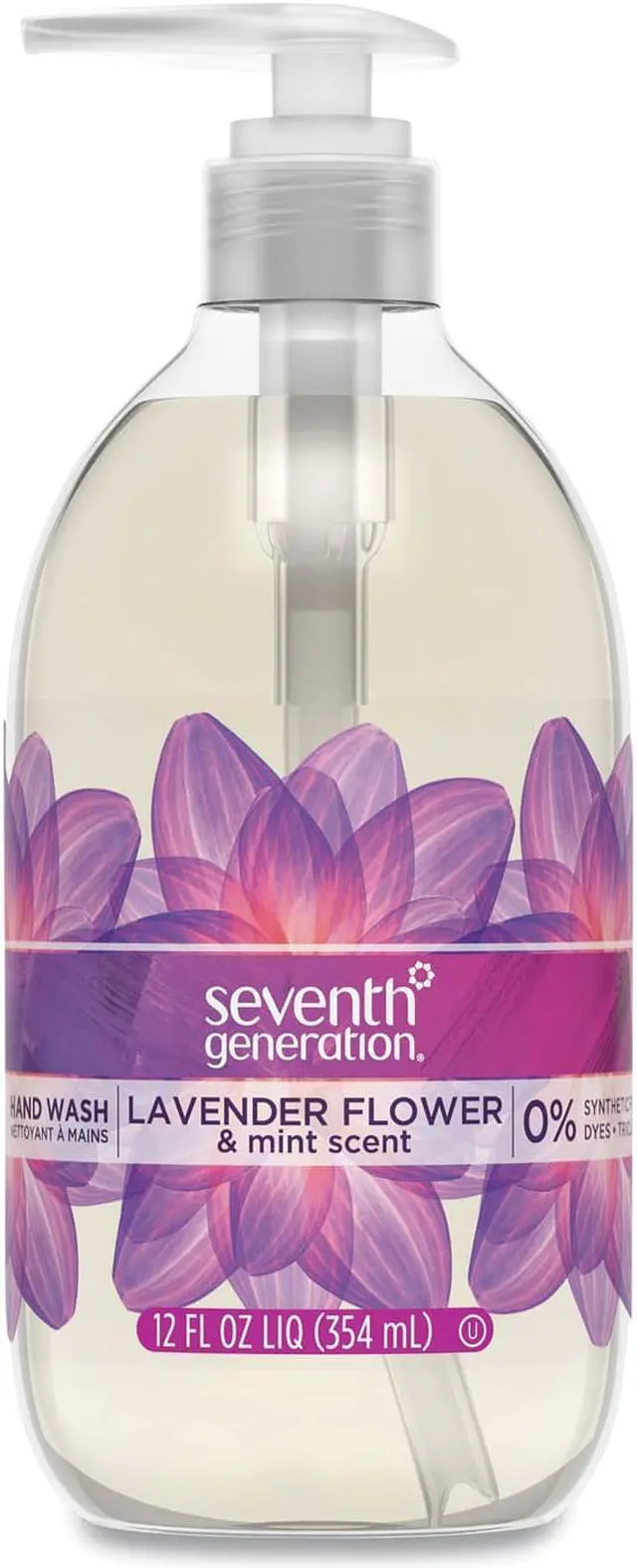 Alt view image 8 of 17 - Seventh Generation 22926 Natural Purifying Hand Wash, Lavender, 12oz Pump Bottle, 1 Each