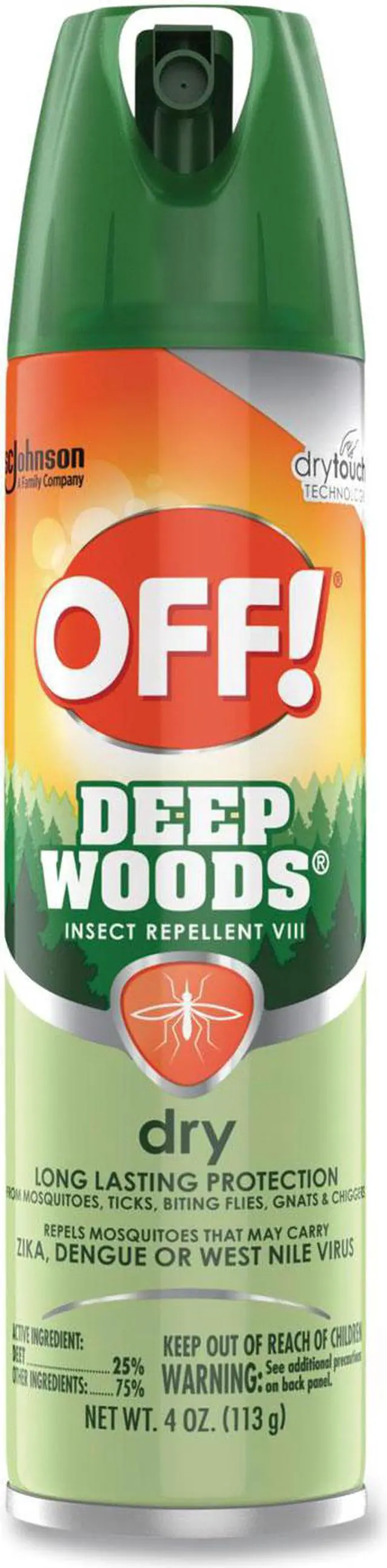 Alt view image 3 of 6 - Deep Woods Off 4 Oz. Dry Insect Repellent Aerosol Spray 71764