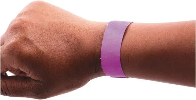 Alt view image 10 of 12 - Baumgartens BAU85014 SICURIX Wristpass Security Wristbands, 3/4" x 10", Purple, 100/Pack, 1 Pack