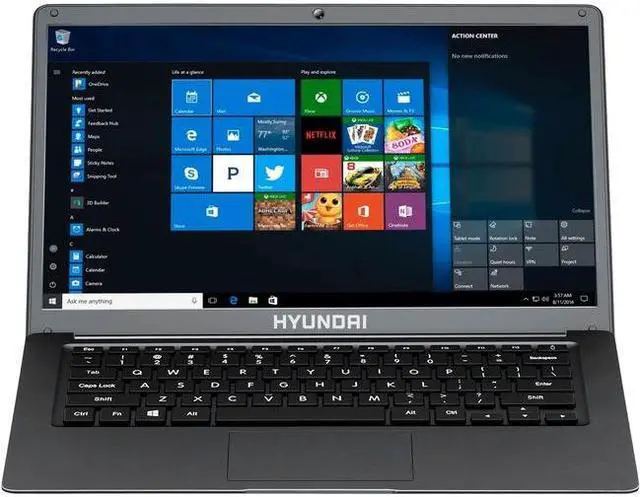 Main image of Hyundai Laptop HyBook Intel Celeron N4020 4 GB LPDDR4 Memory 128 GB SSD Intel UHD Graphics 600 14.1" Non-Touch Screen Windows 10 in S mode HT14CCIC44EGH