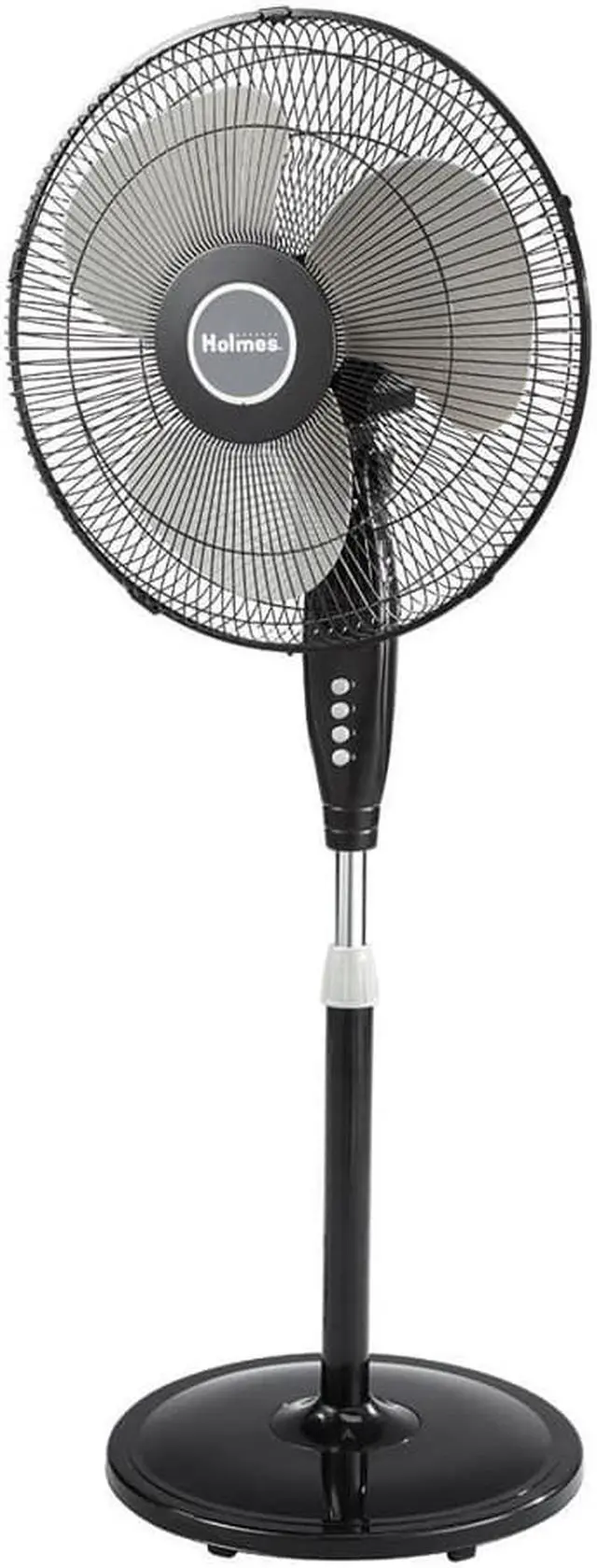 Alt view image 9 of 15 - Holmes Oscillating 16" Blade Whole Room Standing Fan Black 2115138