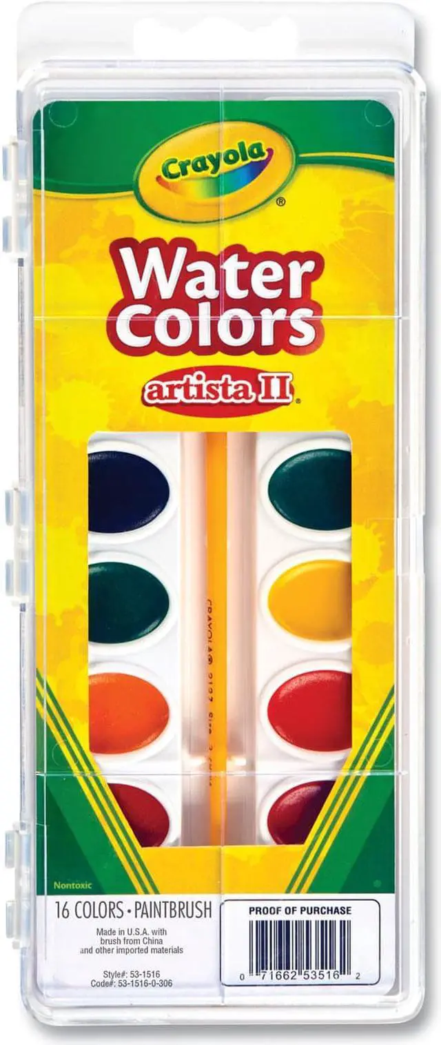 Alt view image 8 of 8 - Crayola Llc Formerly Binney & Smith BIN531516 Artista Ii Watercolor Set 16 Semi
