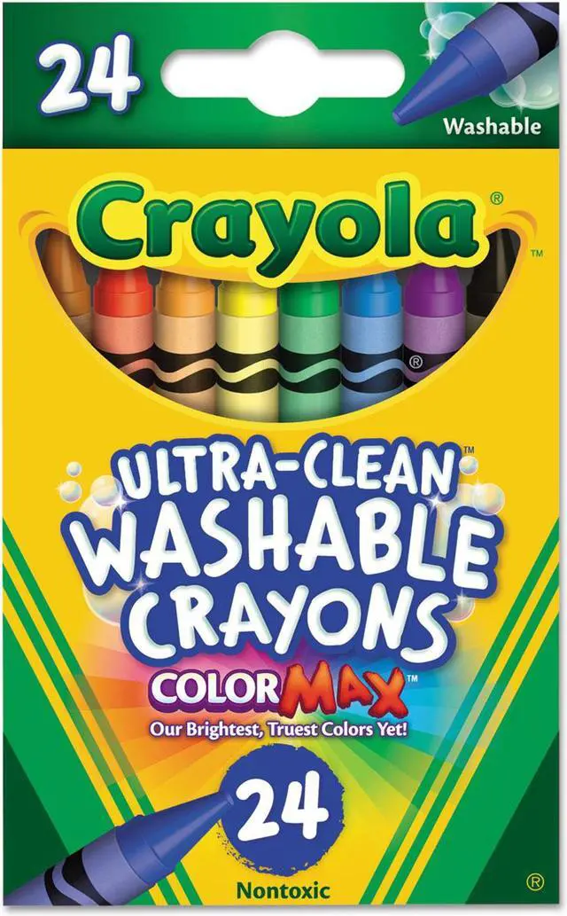 Alt view image 16 of 20 - Crayola Washable Crayons-24/Pkg
