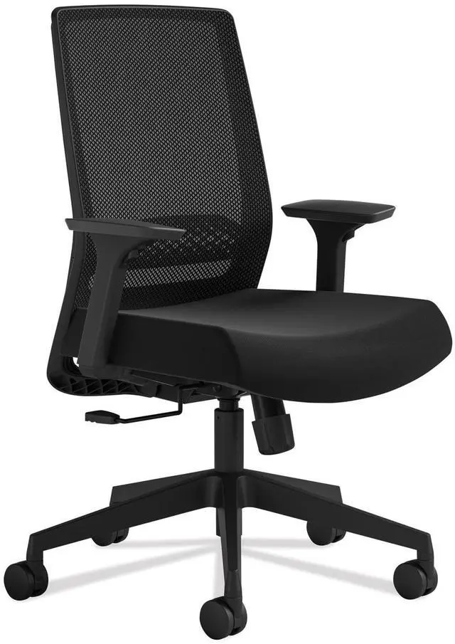 Main image of Safco Medina Basic Task Chair, Supports up to 275 lbs, Black, Each (SAF6830BMBL)