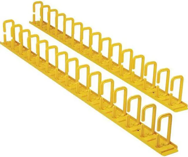 Main image of Tripp Lite SRCABLERINGVRTF Rack Vertical Cable Manager Flexible Rings Yellow 6ft