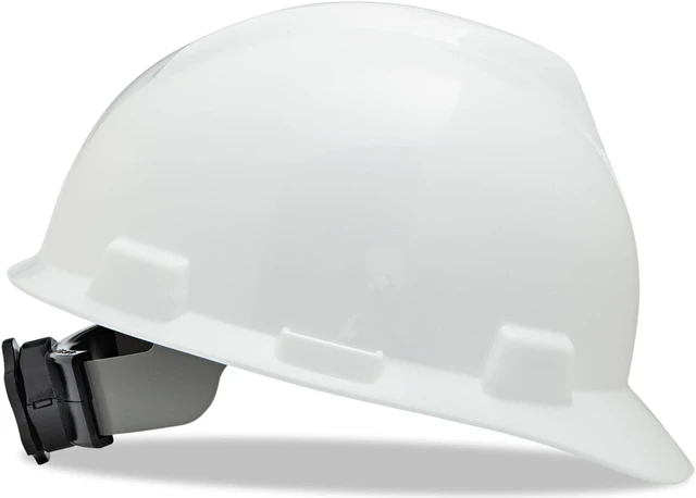 Alt view image 9 of 14 - MSA V-Gard Hard Hats Ratchet Suspension Size 6 1/2 - 8 White 475358