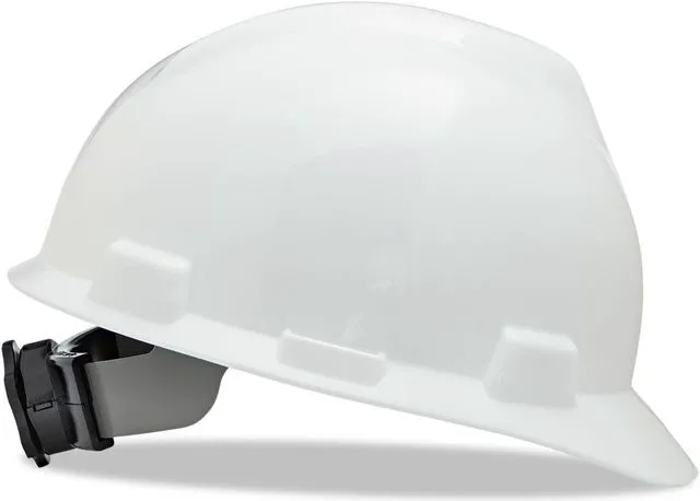 Alt view image 14 of 14 - MSA V-Gard Hard Hats Ratchet Suspension Size 6 1/2 - 8 White 475358