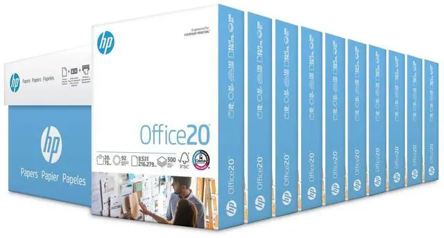 Alt view image 7 of 11 - HP Office Ultra-White Paper 92 Bright 20lb 8-1/2 x 11 500/Ream 10/Carton 112101