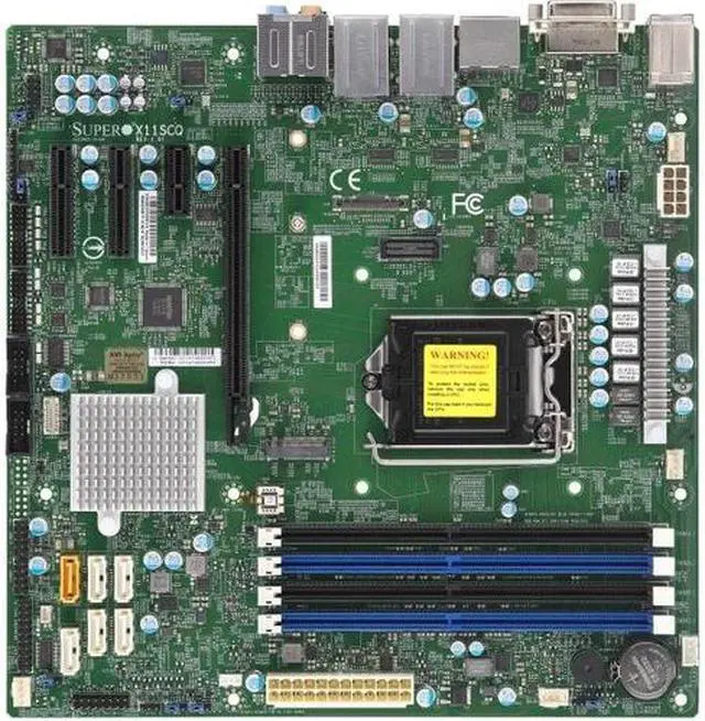 Alt view image 2 of 2 - Supermicro X11SCQ Desktop Motherboard - Intel Chipset - Socket H4 LGA-1151