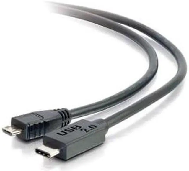 Alt view image 16 of 16 - C2G 28852 USB 2.0 USB-C to USB Micro-B Cable M/M for Phones, Laptops, Tablets, Chromebook Pixel, Samsung Galaxy TabPro S, LG G6, Apple Macbook, Black (10 Feet, 3.04 Meters)