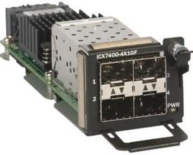 Alt view image 3 of 4 - Brocade ICX 7450 4-port 100 Mbps/1 GbE SFP Module ICX74004X1GF