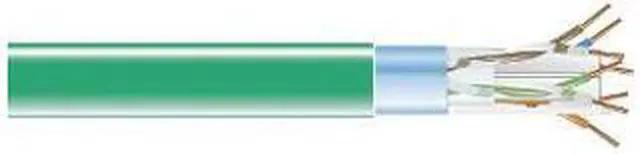 Alt view image 5 of 12 - Black Box EVNSL0617A-1000 CAT6 400-MHz Solid Bulk Cable - Shielded, Plenum, Green, 1000 ft. Spool