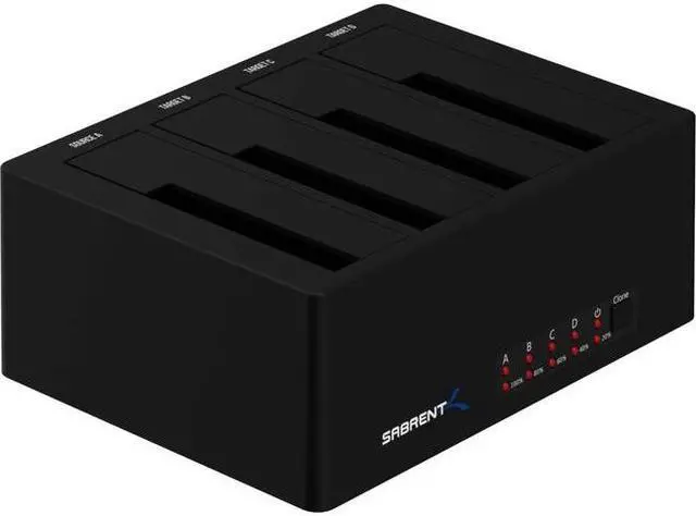 Alt view image 10 of 20 - Sabrent 4-Bay USB 3.0 SATA 2.5in/3.5in SSD/HDD Docking Station (DS-U3B4)