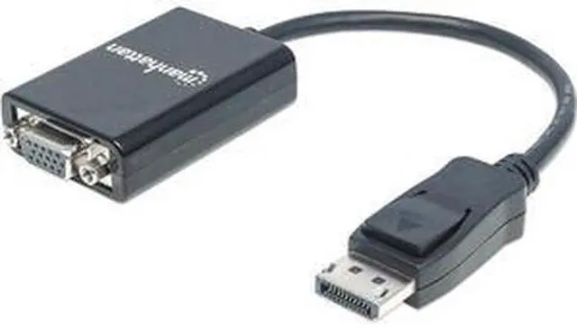 Alt view image 5 of 18 - Manhattan DisplayPort to VGA Converter Cable - DisplayPort/VGA for Monitor, Video Device, Projector, Notebook, Desktop Computer - 1.35 GB/s - 5.91" - 1 x DisplayPort Male Digital Video - 1 x HD-15 Fem