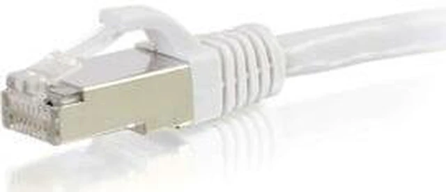 Alt view image 2 of 2 - C2G 00924 Cat6 Cable - Snagless Shielded Ethernet Network Patch Cable, White (12 Feet, 3.65 Meters)